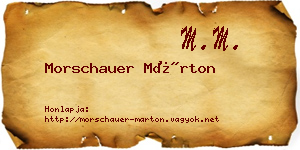 Morschauer Márton névjegykártya